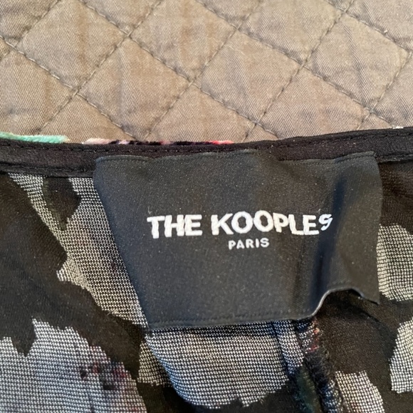 Kooples Velvet top with Neon Rose Motif - Picture 6 of 7